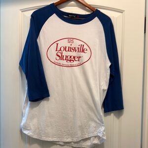 Louisville Slugger Blue and White Raglan Shirt